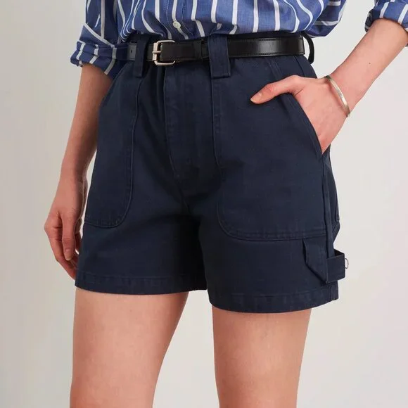 Alex Mill Phoebe Shorts in Navy Denim